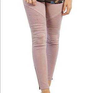 Dusty Rose Moto Leggings medium